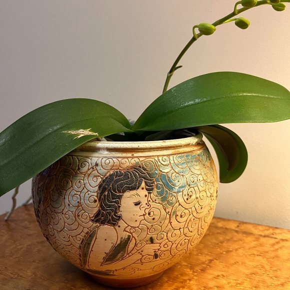 Willam C. Alexander Terra Sigillata Studio Pottery Bowl With Images of Children - Picture 4 of 10